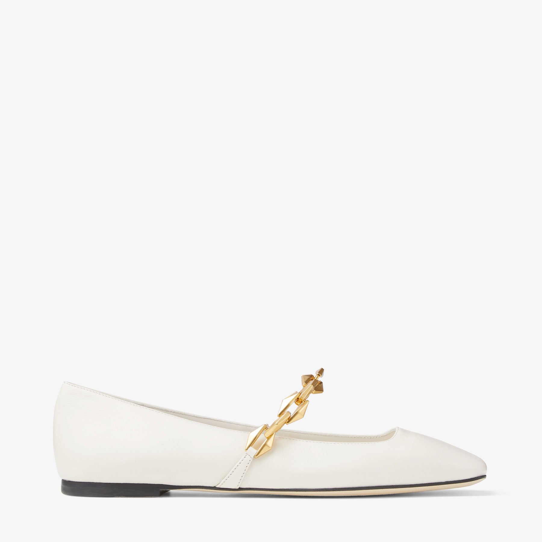 Shop Jimmy Choo Diamond Tilda Flat In Neutral