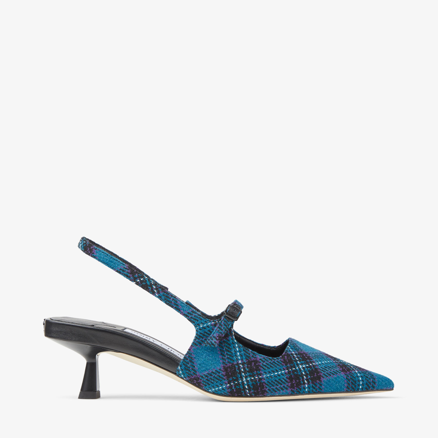 Jimmy Choo Didi 45 Tartan Slingback Pump In Peacock