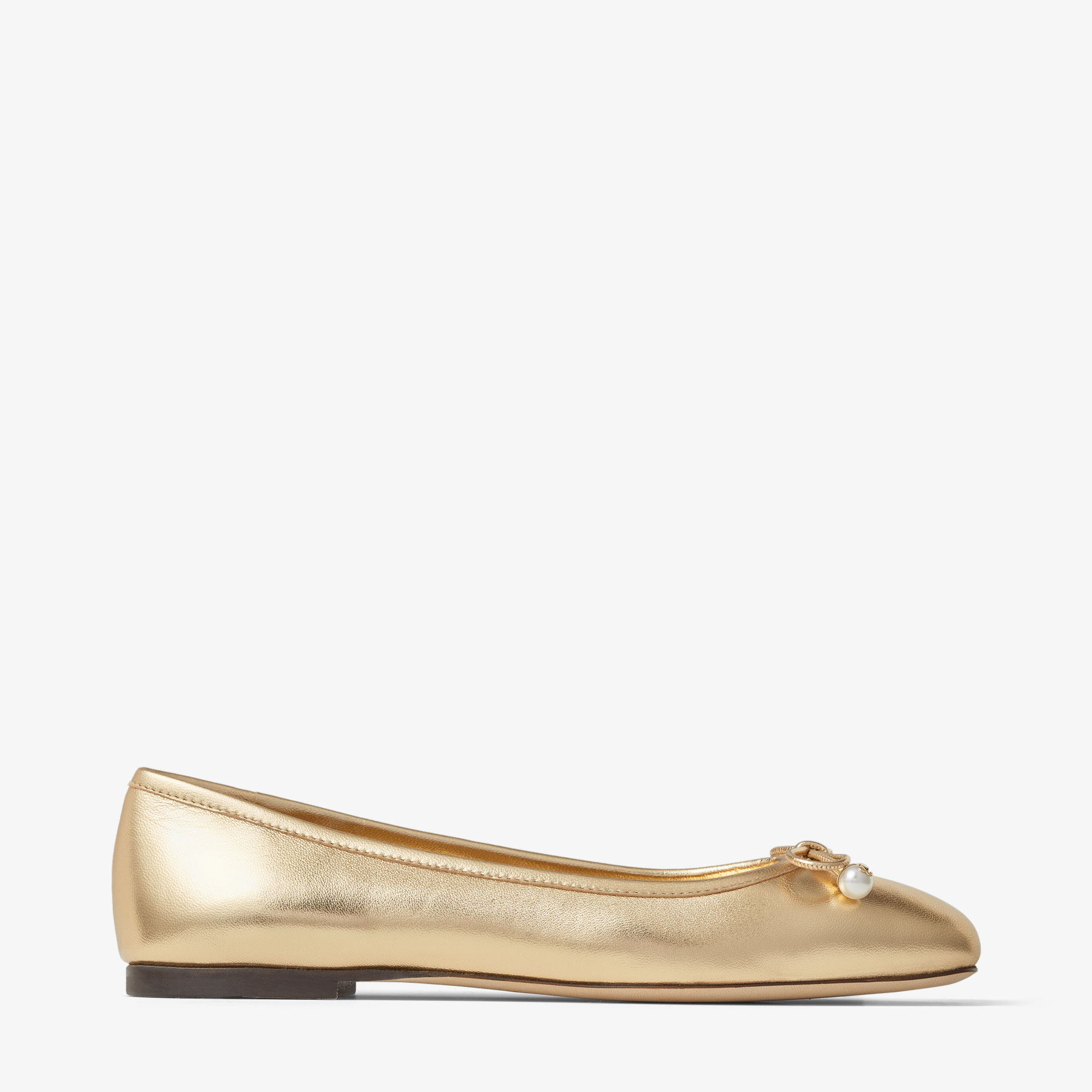 Shop Jimmy Choo Elme Flat In Silver