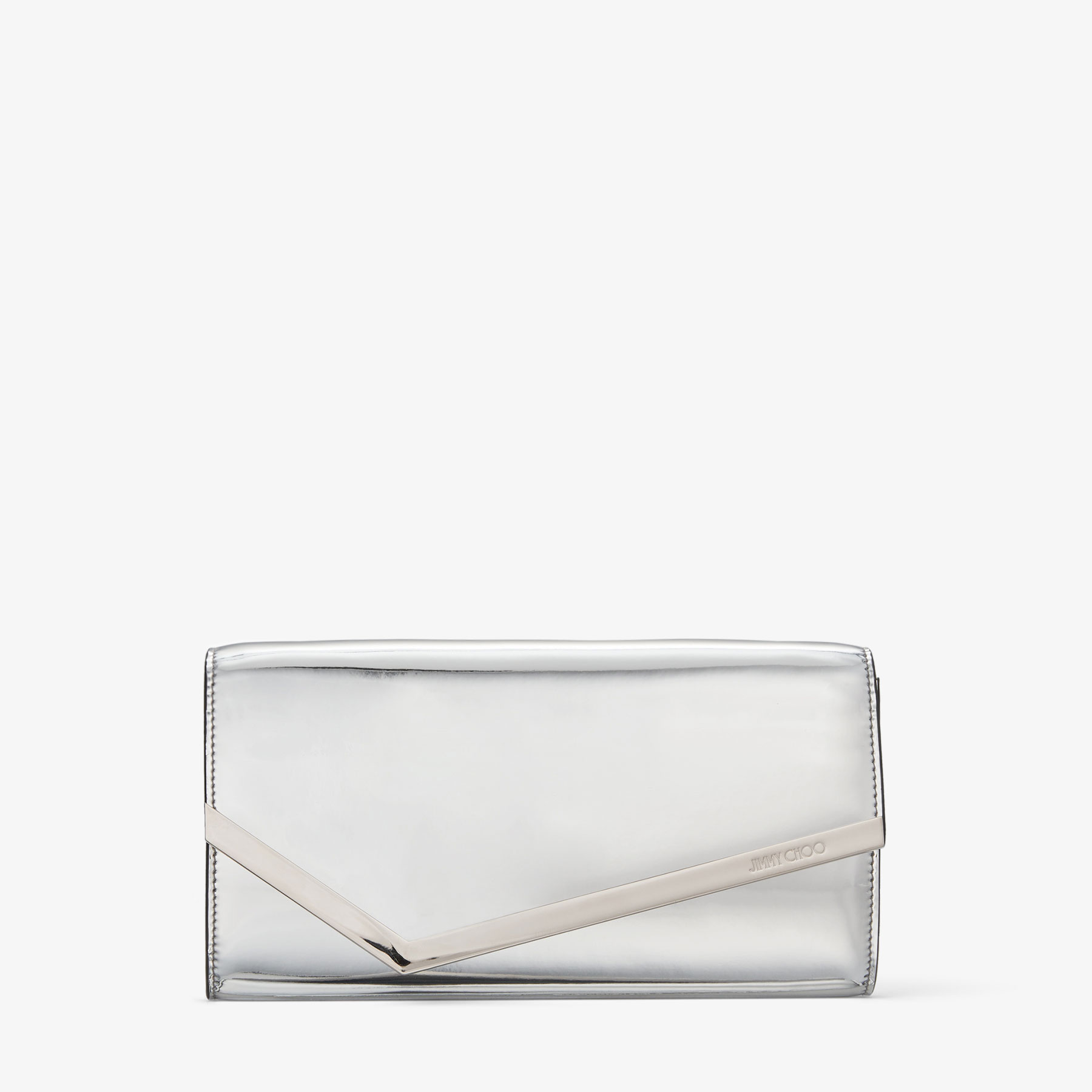 Jimmy Choo Logo Hand-held Bag In Silver