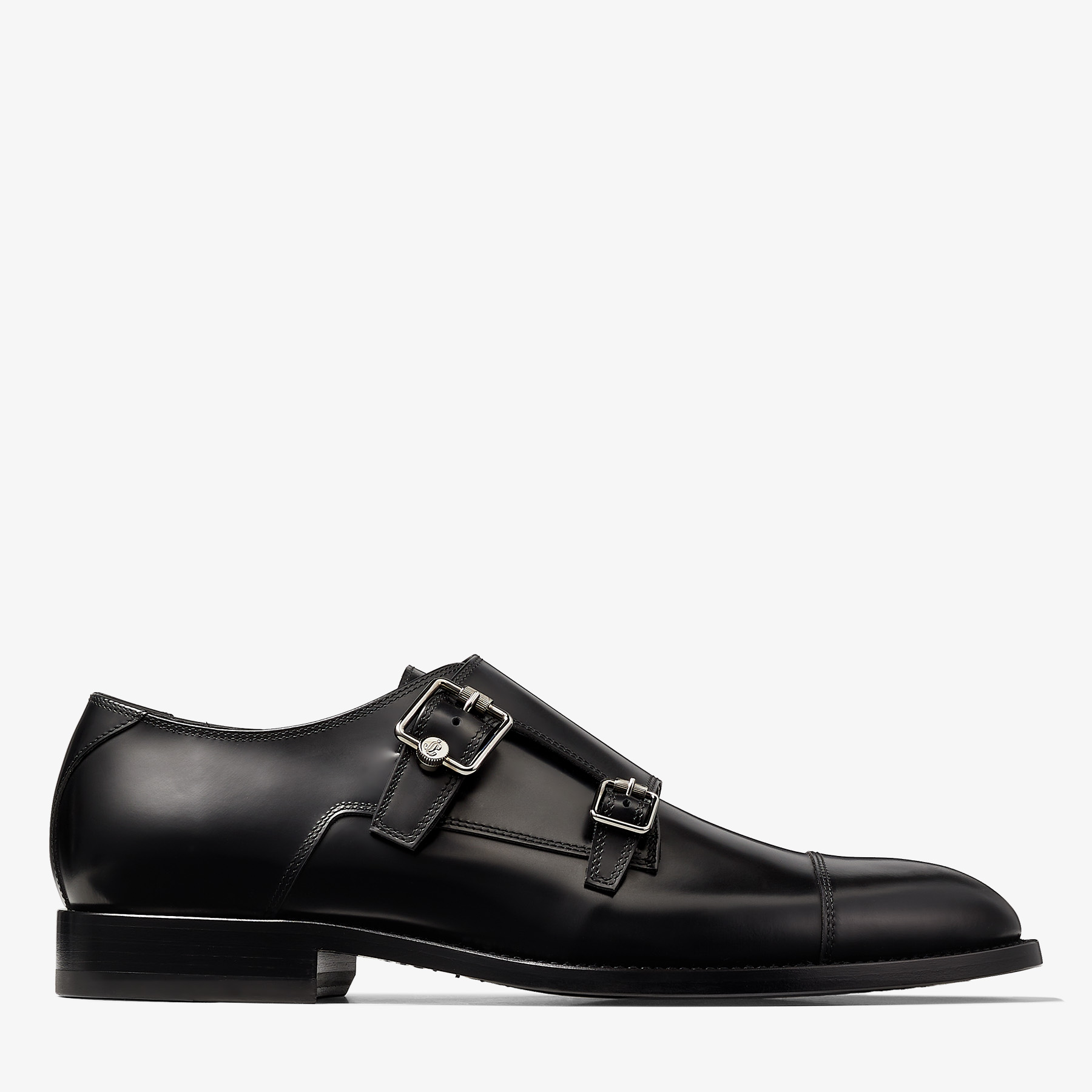 Shop Jimmy Choo Finnion Monkstrap In Black