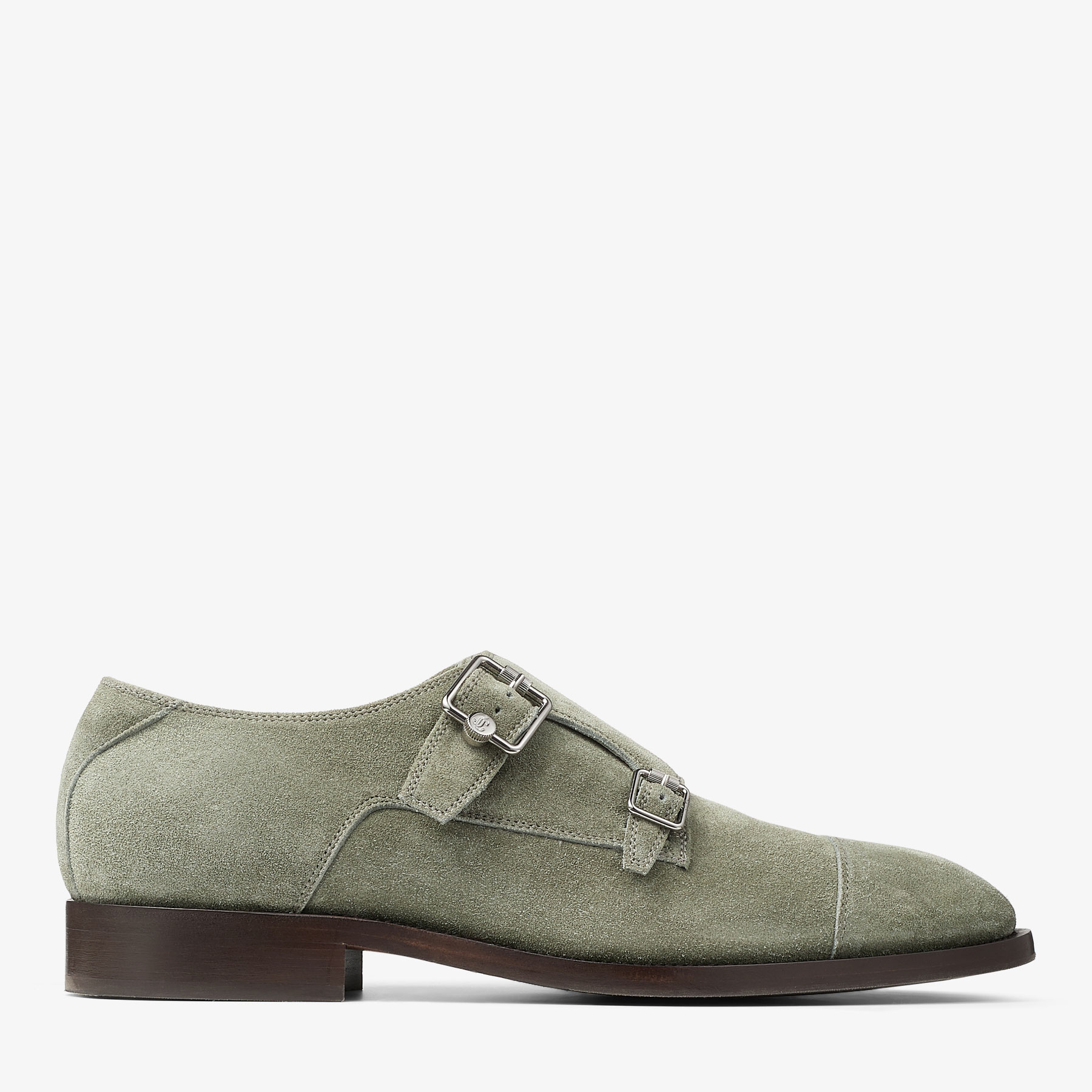 Jimmy Choo Finnion Monkstrap In Sage
