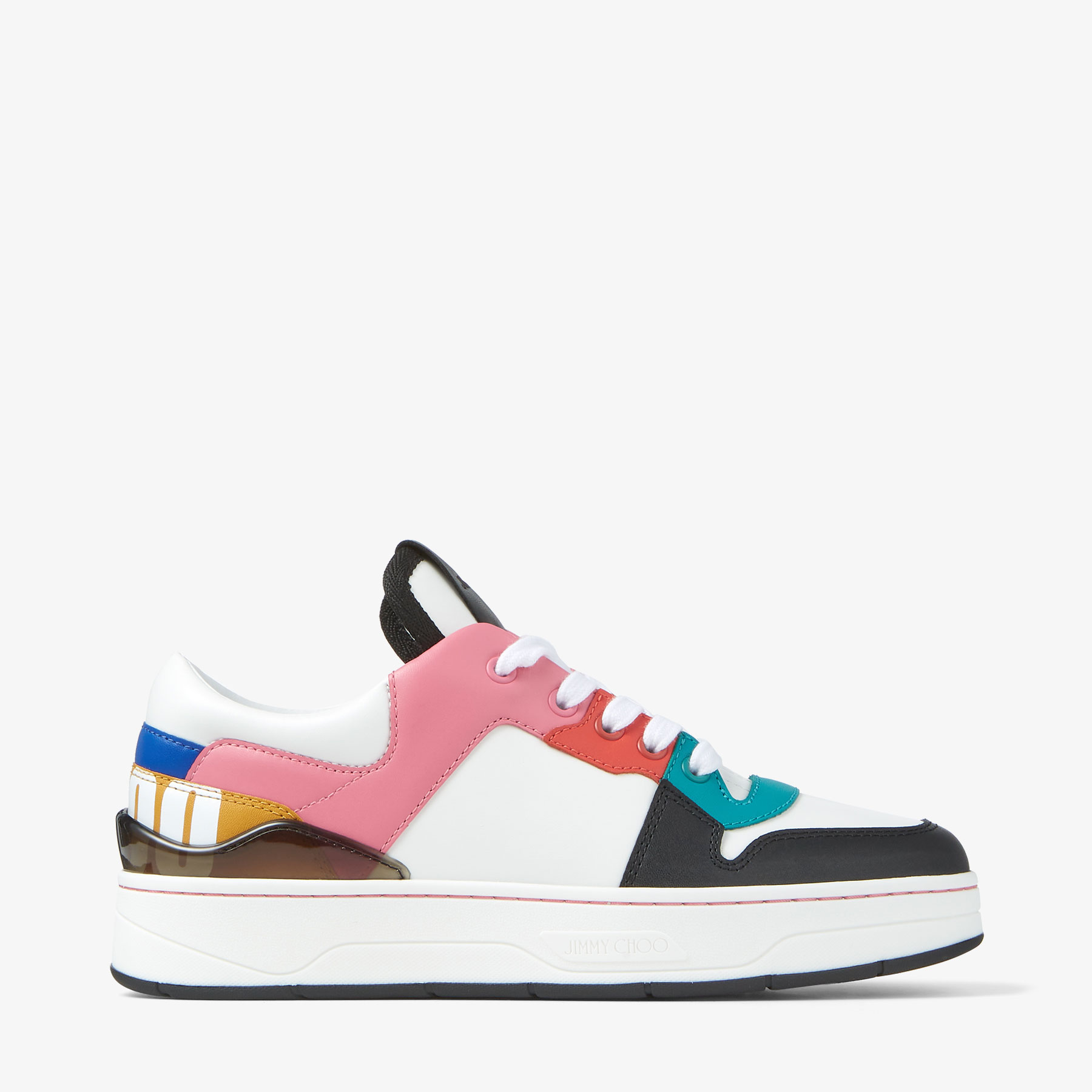 Jimmy Choo Florent Low-top Sneakers In X White/peacock Mix