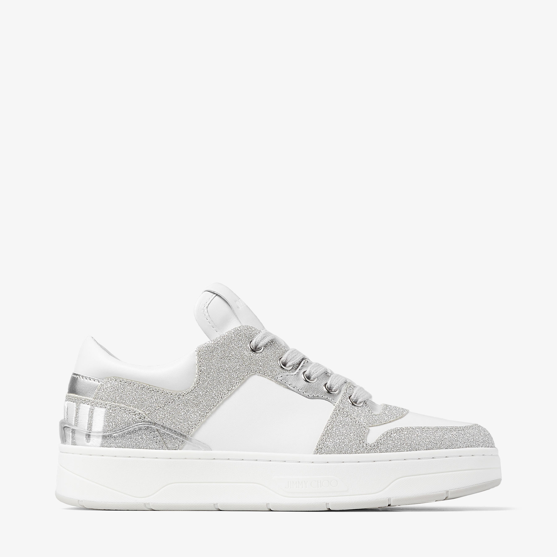 Jimmy Choo Florent Sneakers In X Silver/white