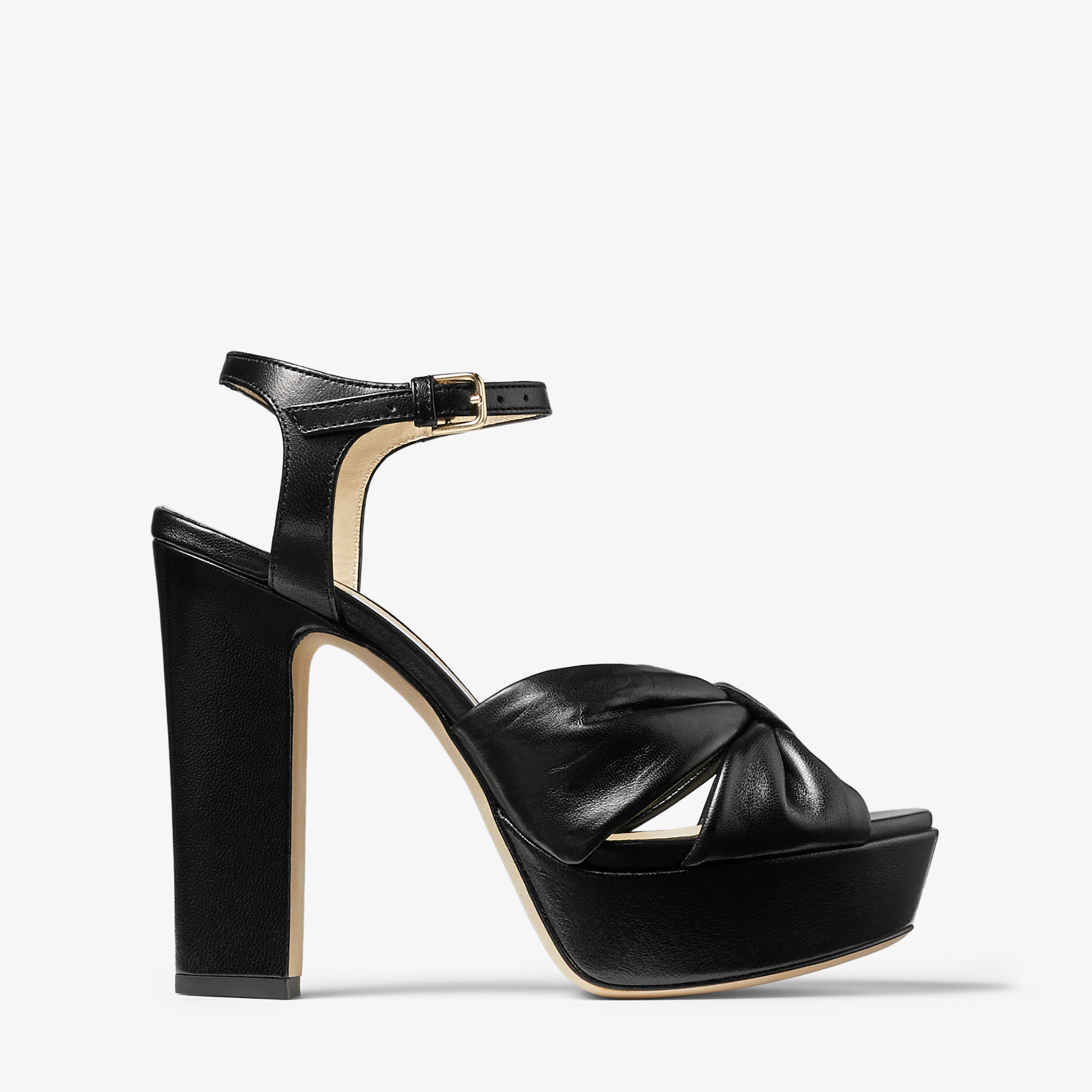 Jimmy Choo Black Ankle Strap Heels In Black