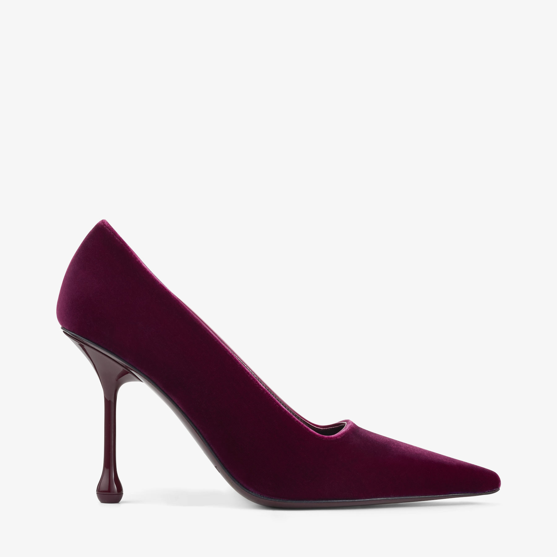 Jimmy Choo Ixia 95 Pointed-toe Velvet Pumps In Pink