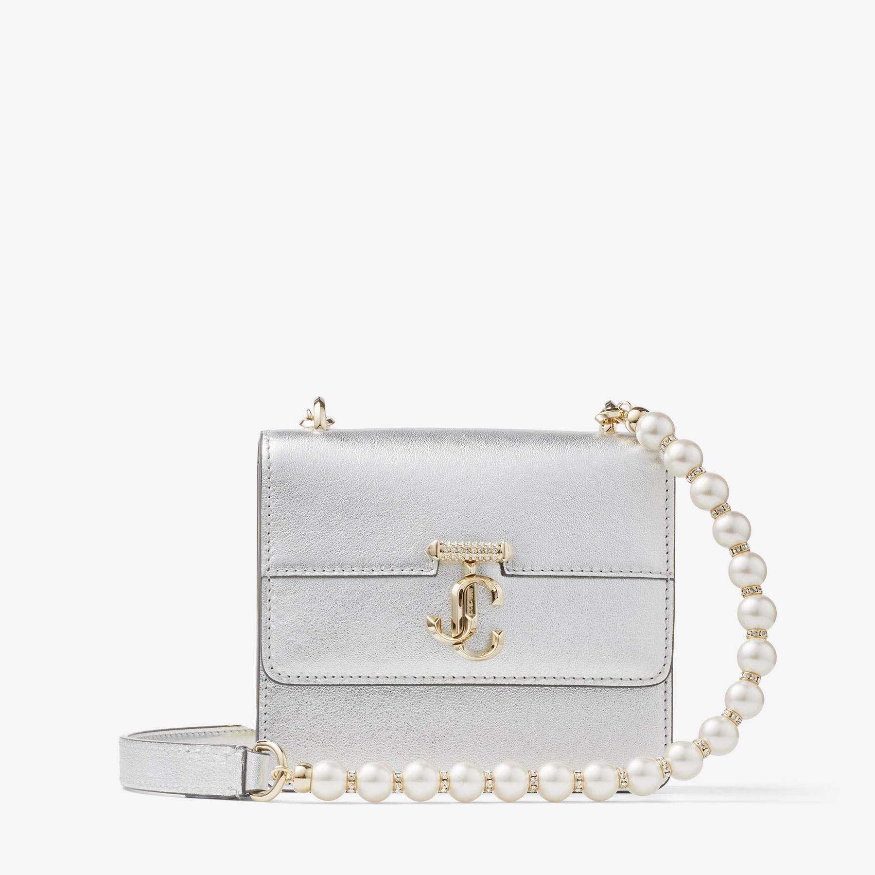 Jimmy Choo Avenue Quad Xs In Silver/light Gold